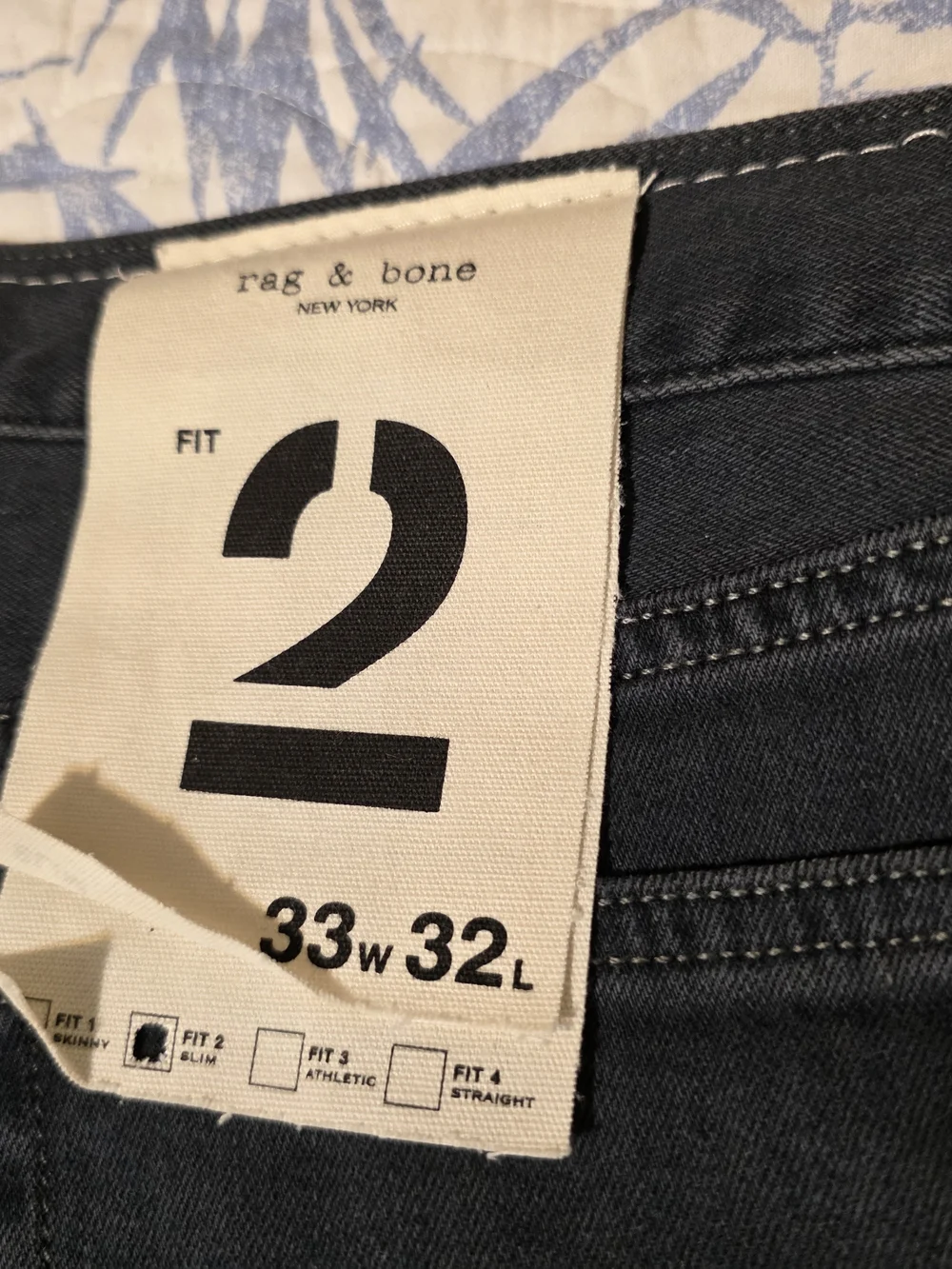 NWT! Rag & Bone Fit 2 Jeans 33wx32l